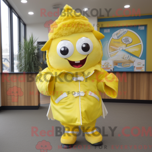 Maskot postava citronově...
