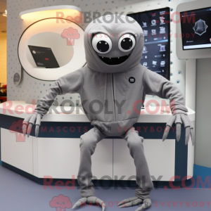 Fantasia de mascote de uma Aranha cinza com moletom e abotoaduras - Mascotes aranha - REBROKO_397331 - RedBrokoly.com