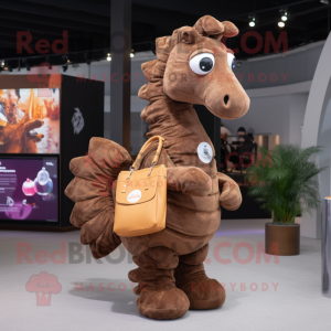 Brown Sea Horse mascotte...