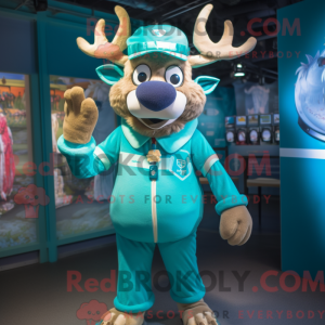 Mascot character of a Teal...