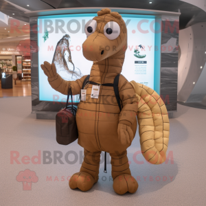 Brown Sea Horse mascotte...