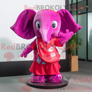 Máscara de elefante magenta...