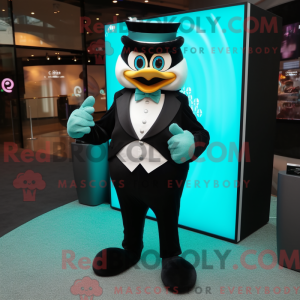 Mascot character of a Teal...