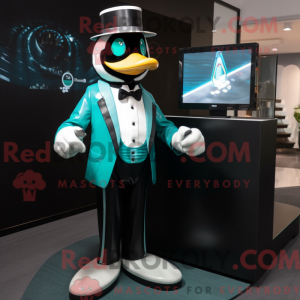 Mascot character of a Teal...