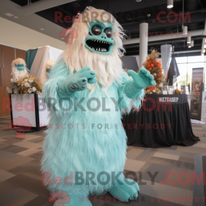 Mascot character of a Teal...