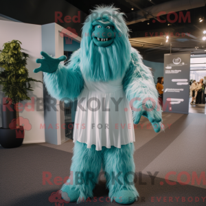 Mascot character of a Teal...