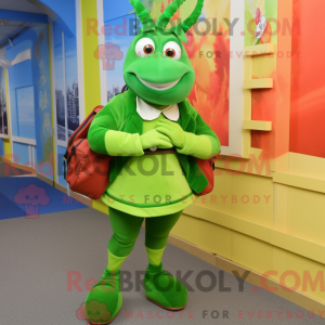 Postava maskota Lime Green...