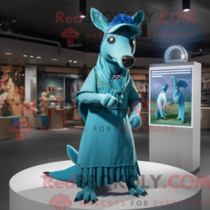 Mascot character of a Cyan...