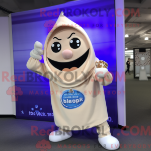 Maskot karakter af en beige...