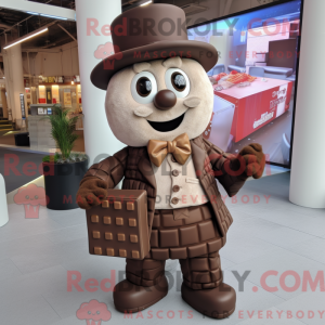 Mascot karakter van bruine...