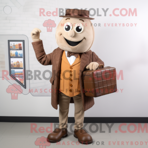 Mascot character of a Tan...