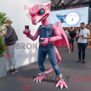Mascot character of a Pink...