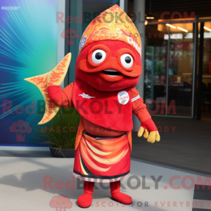 Maskot-karakter av en Red...