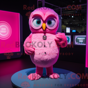 Mascot character of a Pink...