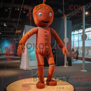 Maskotfigur av en Rust...