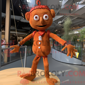 Maskotfigur av en Rust...