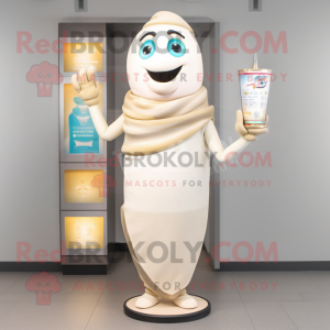 Crème zandloper mascotte...