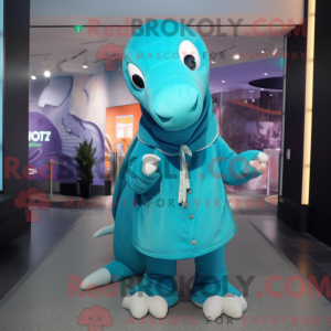 Mascot character of a Teal...