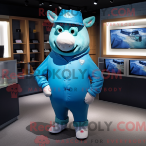 Mascot character of a Blue...