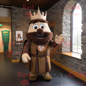 Mascot character of a Brown...
