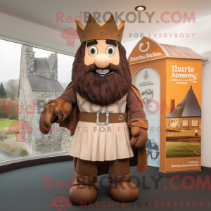 Mascot character of a Brown...