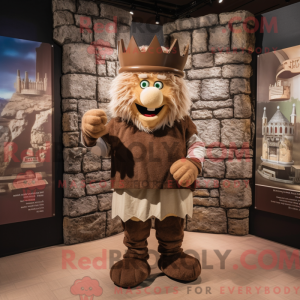 Mascot character of a Brown...