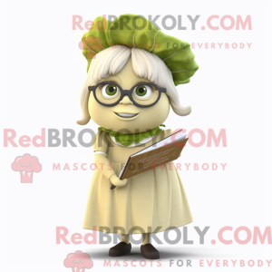 Mascot character of a Beige...
