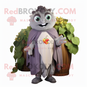 Gray Grape mascotte kostuum...