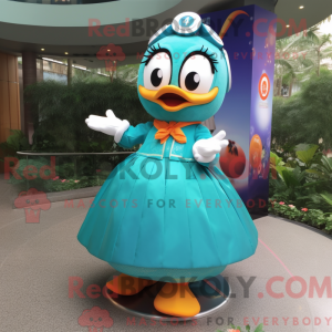 Mascot character of a Teal...