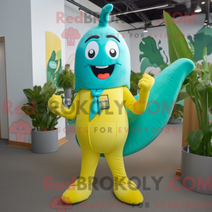 Mascot character of a Cyan...