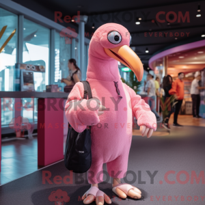 Mascot character of a Pink...