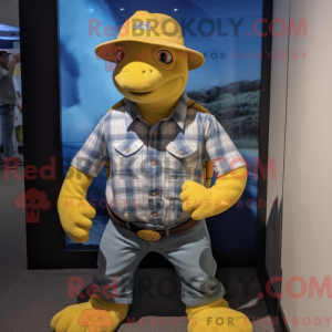 Maskottchen einer gelben...