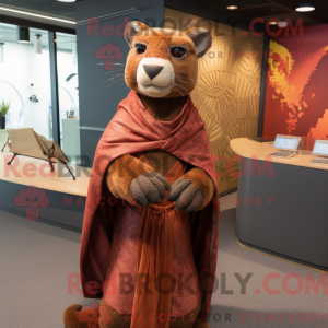 Mascot character of a Brown...
