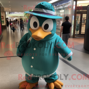 Mascot character of a Teal...