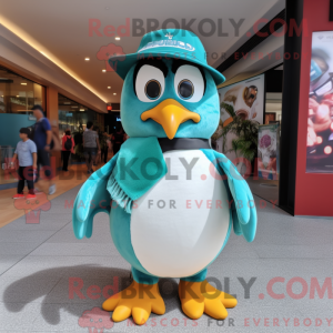 Mascot character of a Teal...