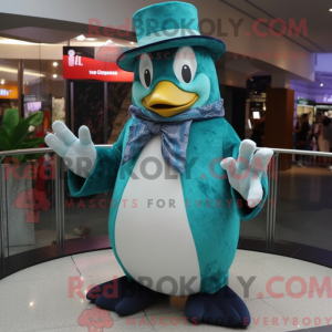 Mascot character of a Teal...