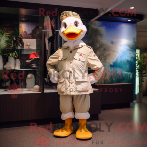 Mascot character of a Beige...