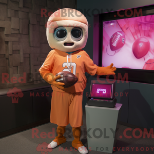 Maskotfigur af en Peach...