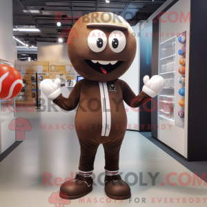 Mascot character of a Brown...