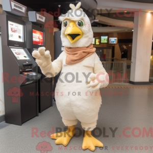 Maskotkarakter av en beżowy...
