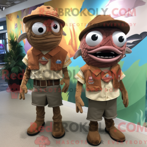 Maskot karakter av en Brown...