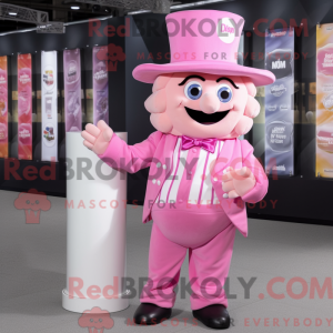 Maskotkarakter af en Pink...