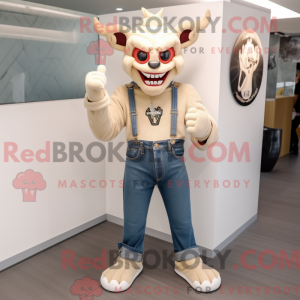 Maskot karakter af en beige...