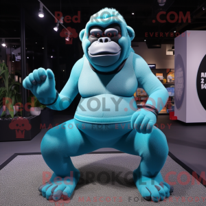 Mascot character of a Cyan...