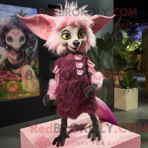 Maskotkarakter af en Pink...