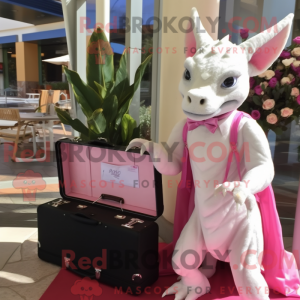 Mascot character of a Pink...
