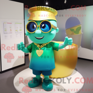 Mascot character of a Cyan...