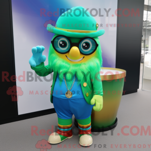 Mascot character of a Cyan...