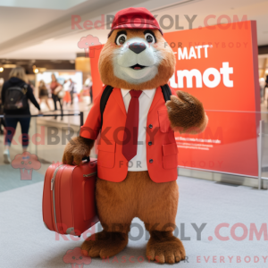 Mascot character of a Red...