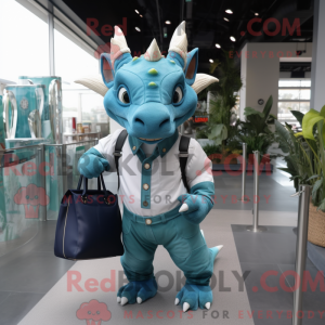 Mascot character of a Teal...